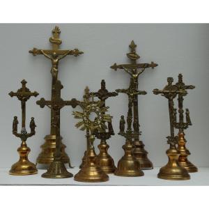Crucifix In Bronze And Brass