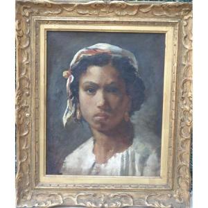 "character Portrait," Oil On Canvas By émile Gilliot  