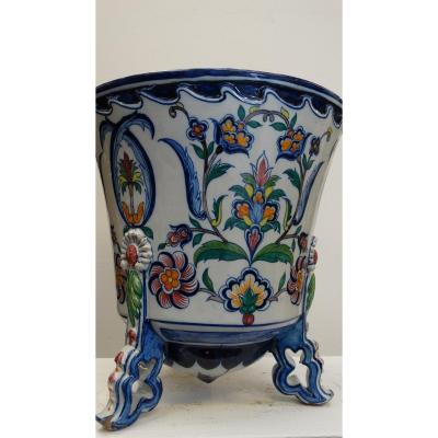 Cache Pot In Faience 19th
