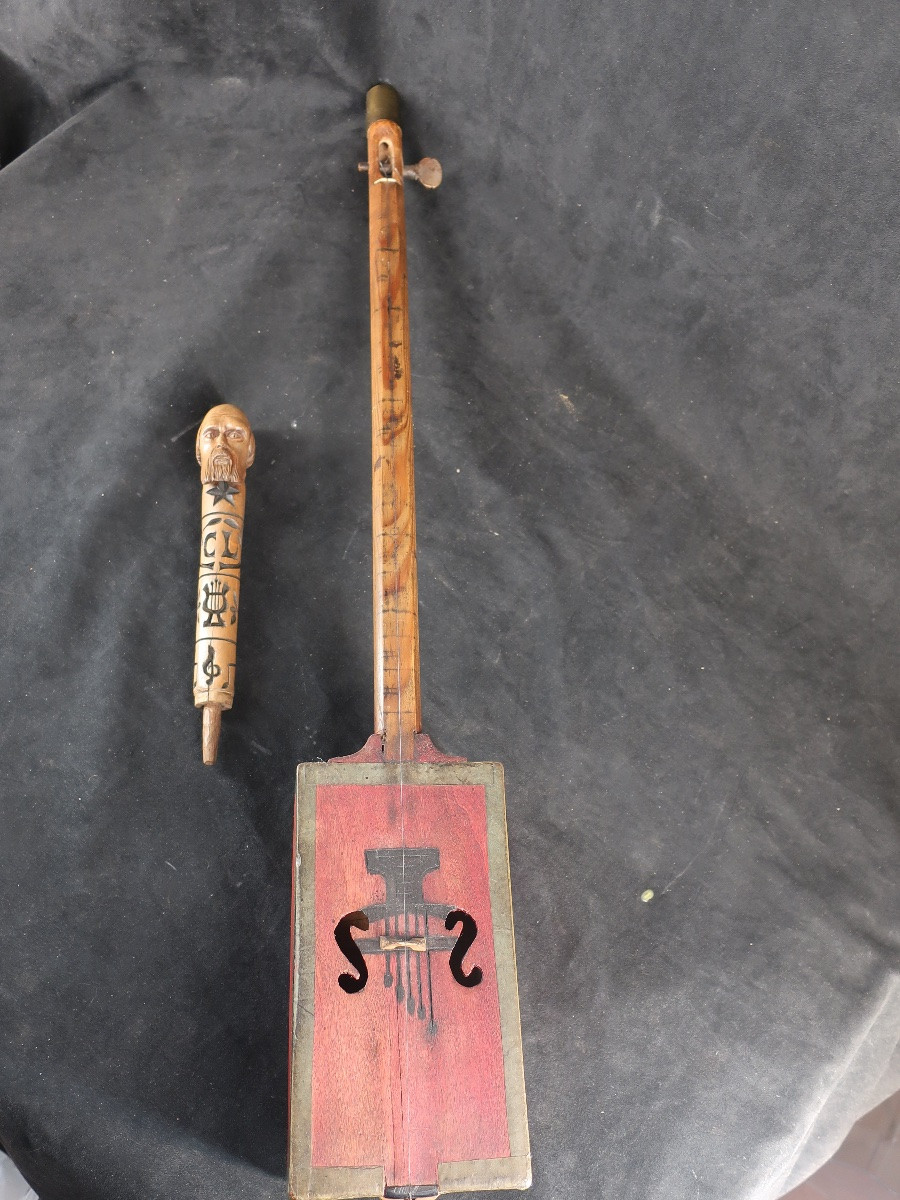 Viele monocorde à tête amovible de barbu- instrument de musique-photo-4