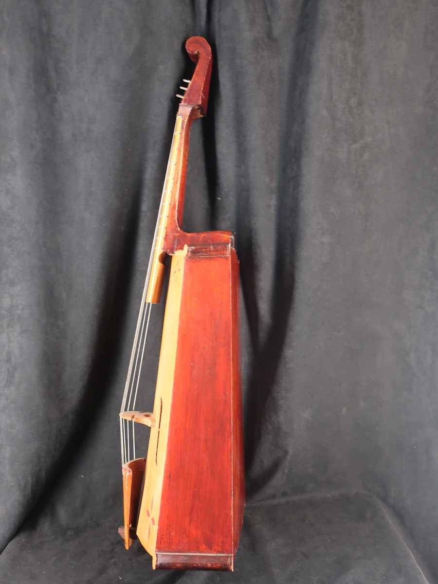 Vièle à 6 cordes années 50 taille cello en housse et archet- instrument de musique-photo-2