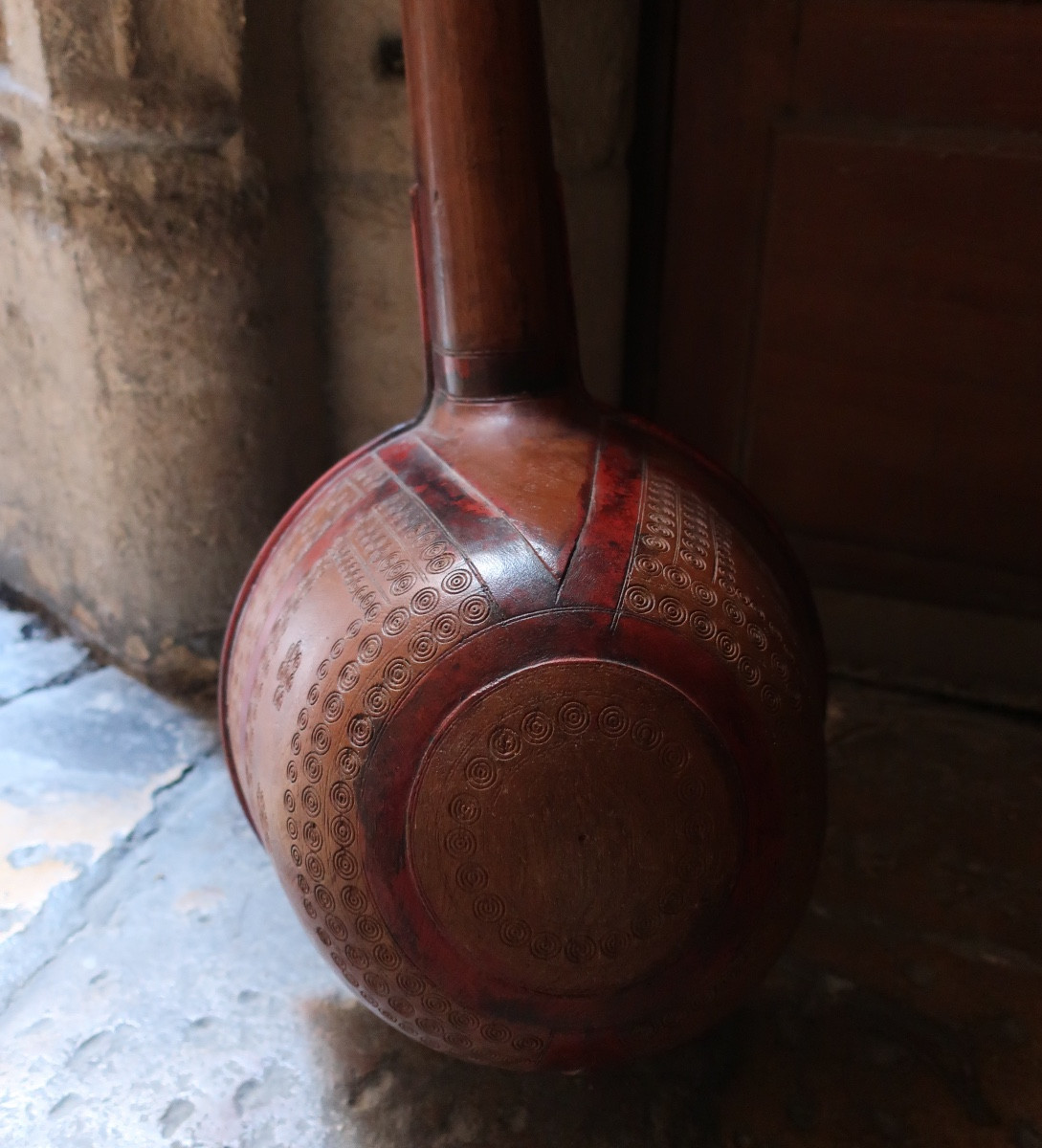 Tampoura du XIX ème siècle-Inde/Pakistan-incrustations d'os-5 cordes- Instruments de  musique-photo-4