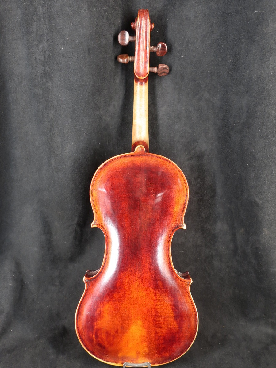 Late 19th Century German Violin, Antonius Label... Dark Red Varnish - Musical Instrument-photo-3