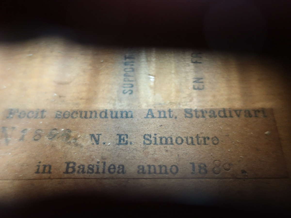 Violin N E Simoutre 1889 -photo-4