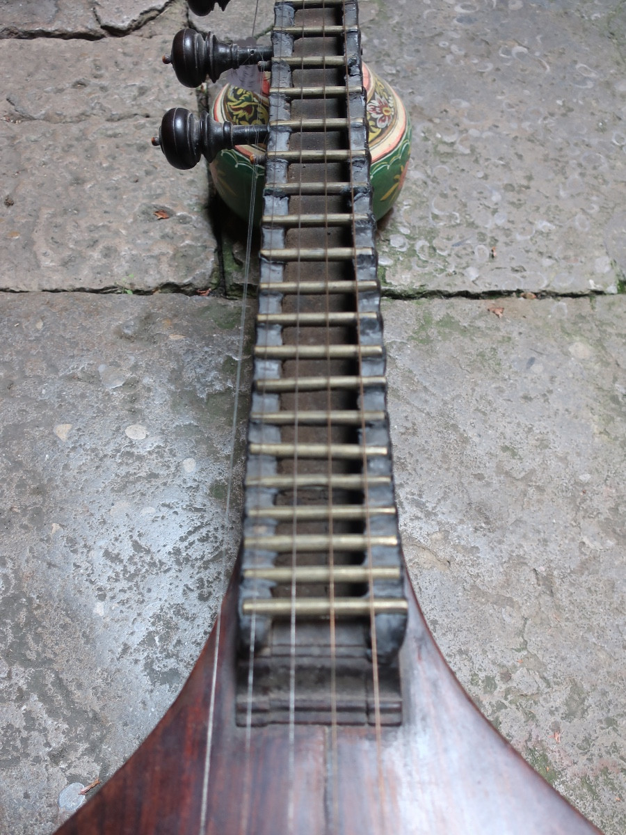 Indian Vina Saraswati - Early 20th Century - Polychrome. Musical Instrument.-photo-5