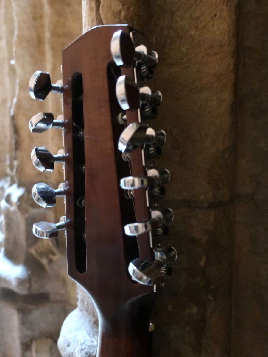 Oud à fond plat fabriqué par le luthier Patenotte (Mirecourt)-Fin XXème. Instruments de musique-photo-2