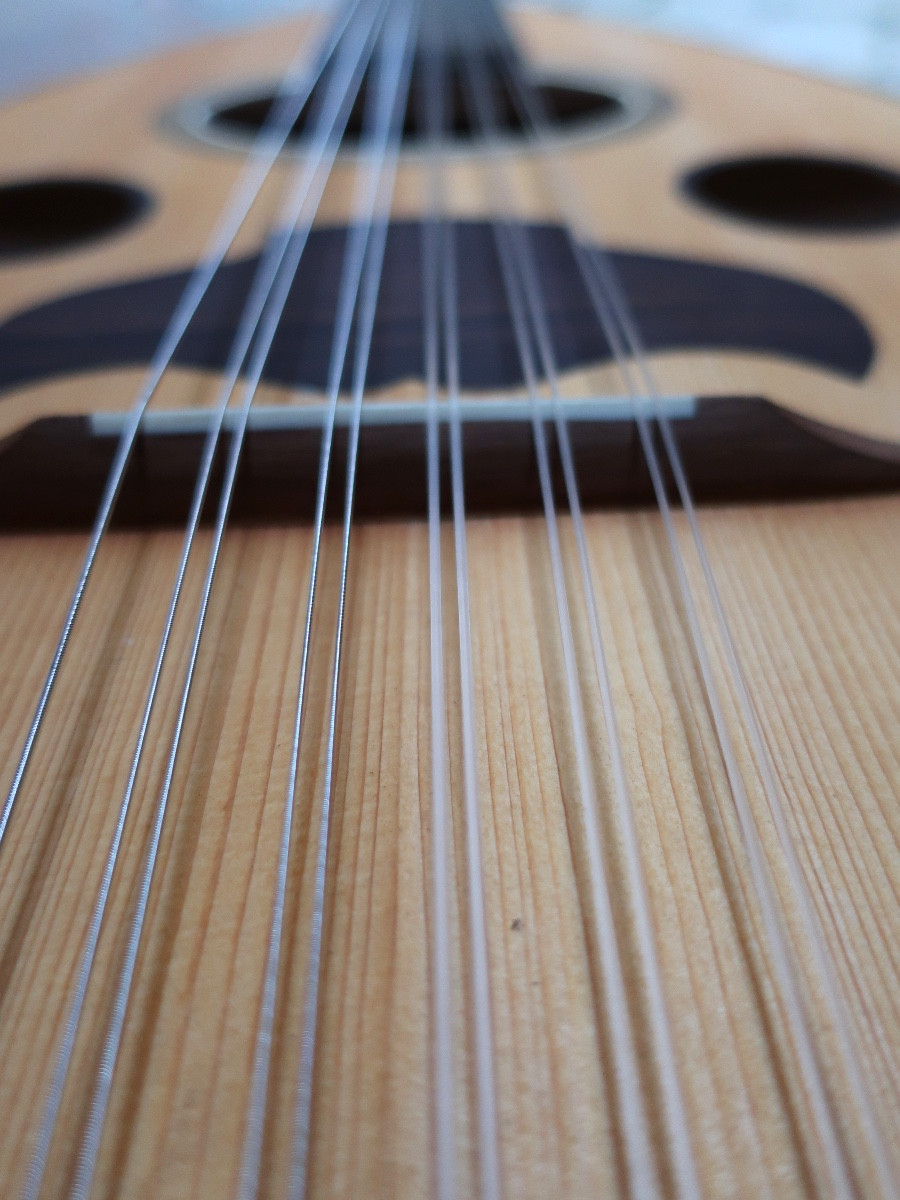 Oud à fond plat fabriqué par le luthier Patenotte (Mirecourt)-Fin XXème. Instruments de musique-photo-3