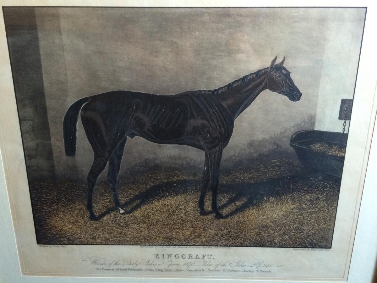Paire De Gravure Chevaux Anglais XIX E Kingcraft Et Formosa Par Hunt Et Brown-photo-2