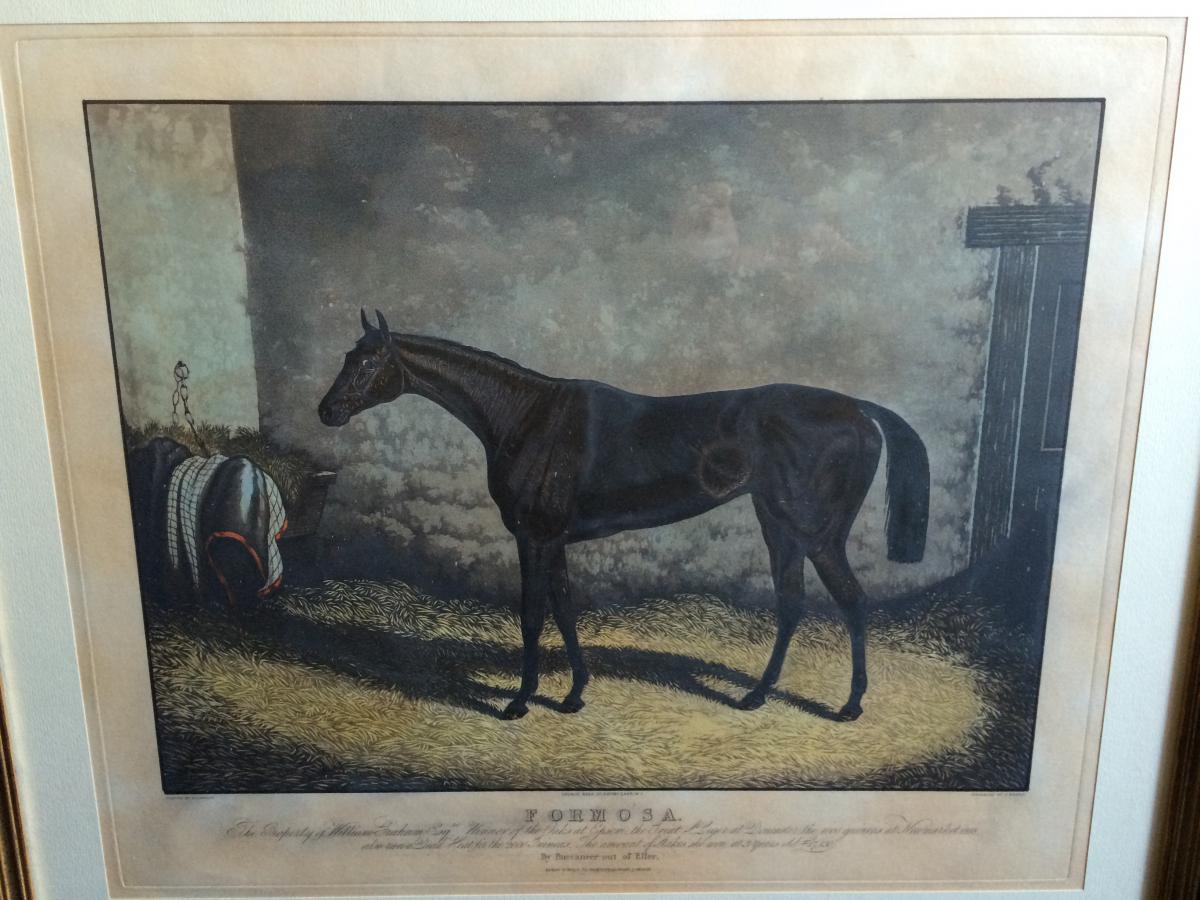 Paire De Gravure Chevaux Anglais XIX E Kingcraft Et Formosa Par Hunt Et Brown-photo-3