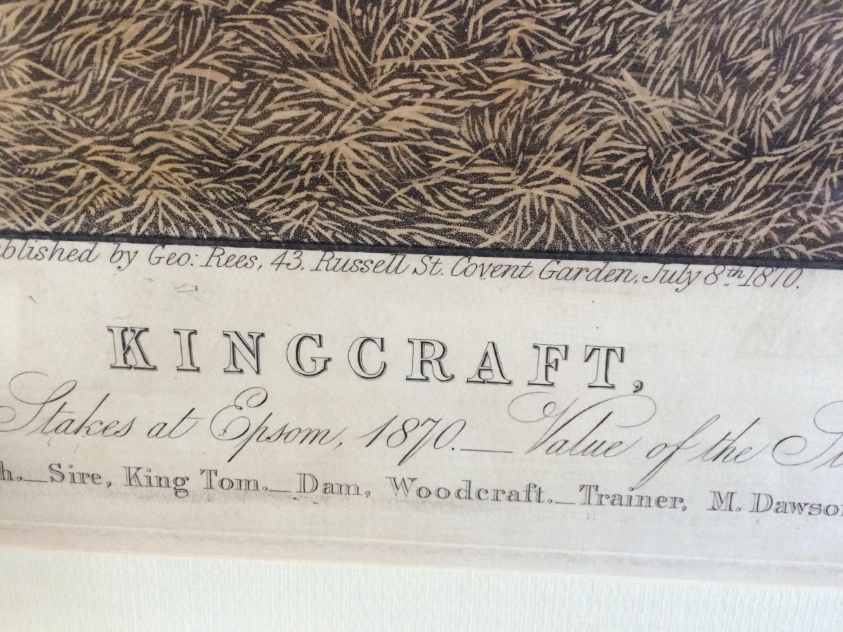 Paire De Gravure Chevaux Anglais XIX E Kingcraft Et Formosa Par Hunt Et Brown-photo-2