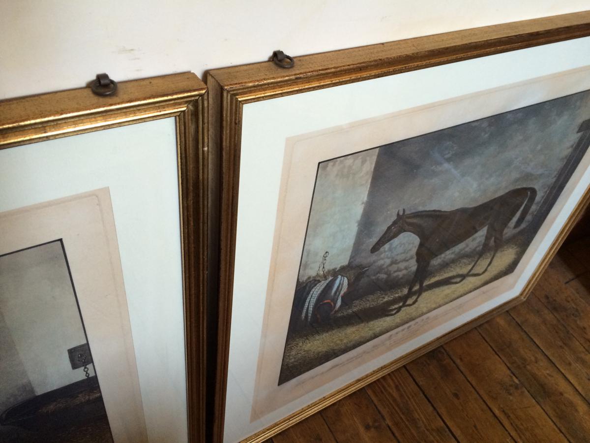 Paire De Gravure Chevaux Anglais XIX E Kingcraft Et Formosa Par Hunt Et Brown-photo-3