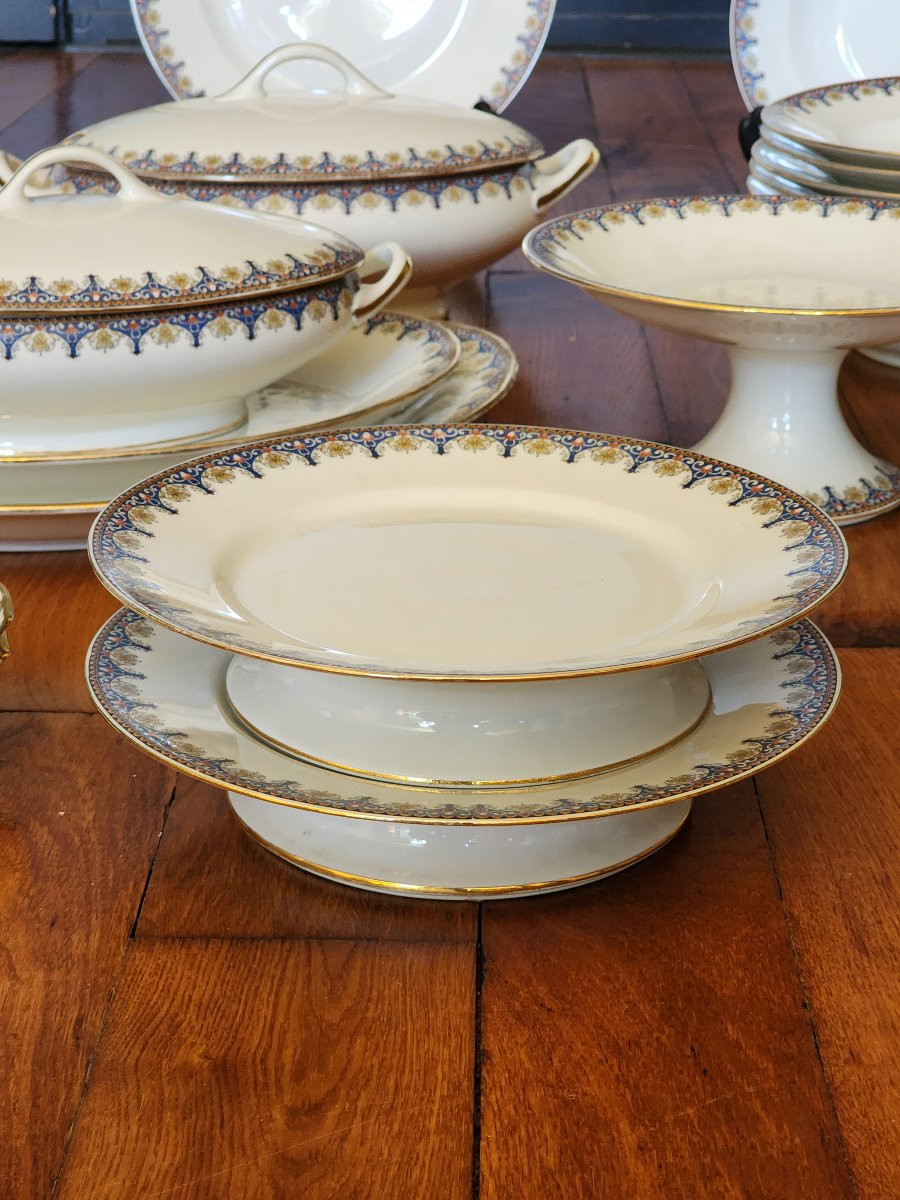 Raynaud Limoges Porcelain Service 38 Pieces Art Deco-photo-2
