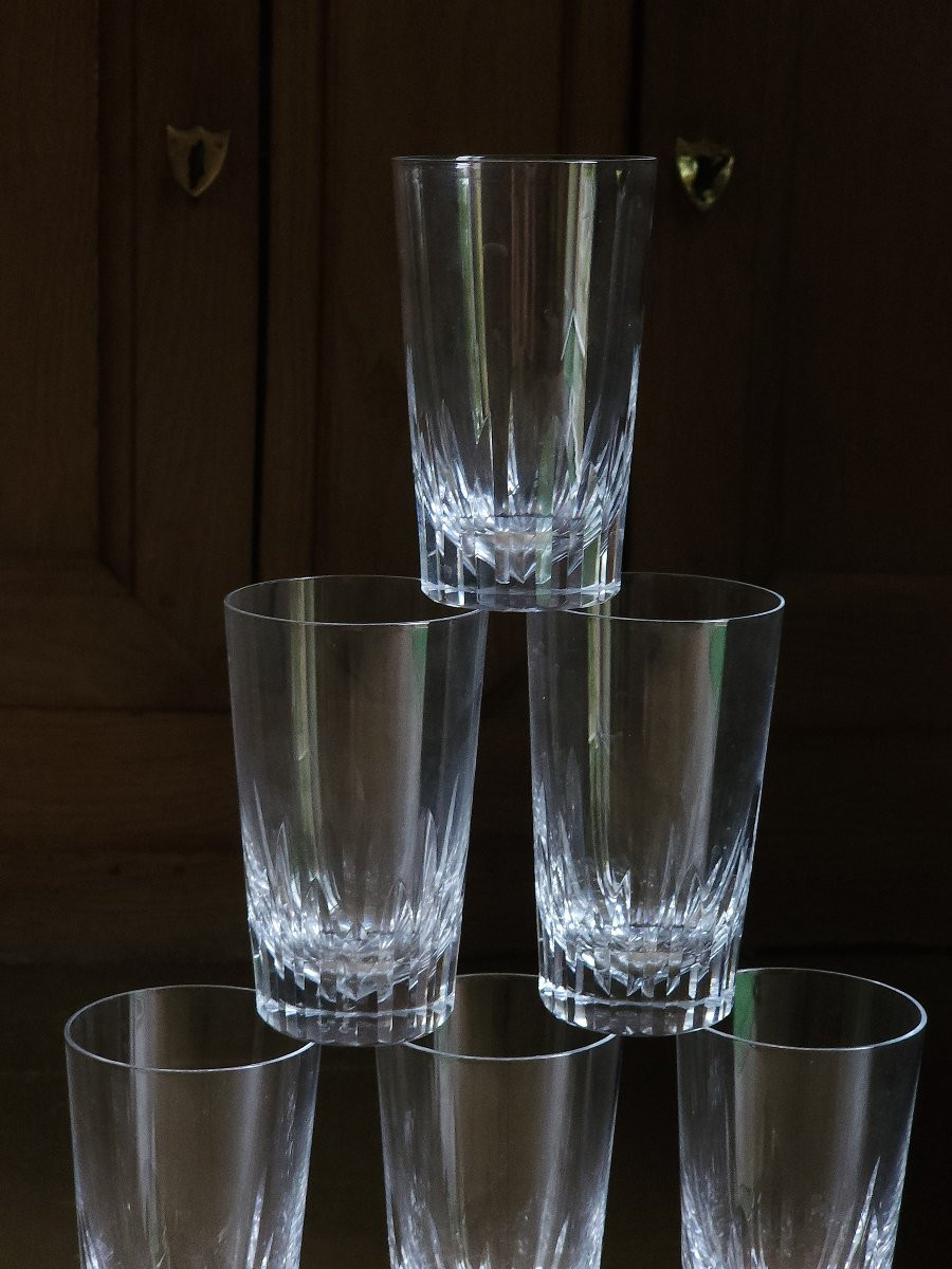 Baccarat 10 High Baccarat Crystal Glasses For Orangeade Or Whisky 13 Cm-photo-3