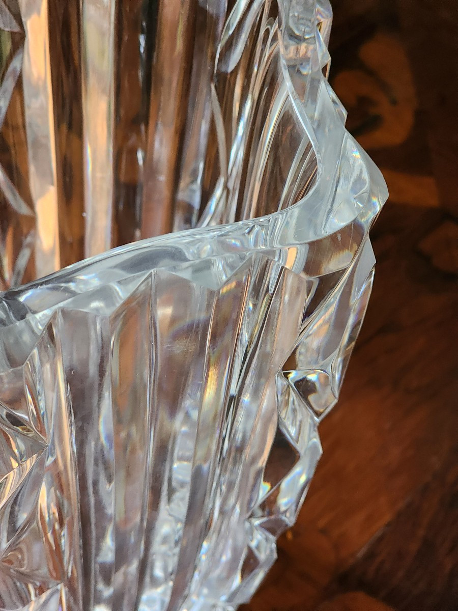 Baccarat vase cristal 8 kg 1951 art du verre le louvre Estampillé Baccarat 27 cm-photo-4