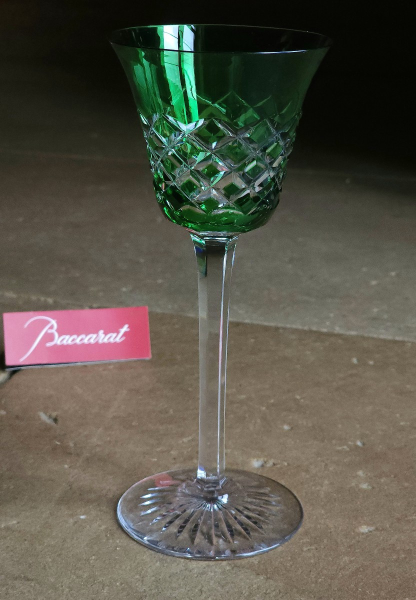 Baccarat grand verre a pied roemer modele burgos Taillé 19,5 cm