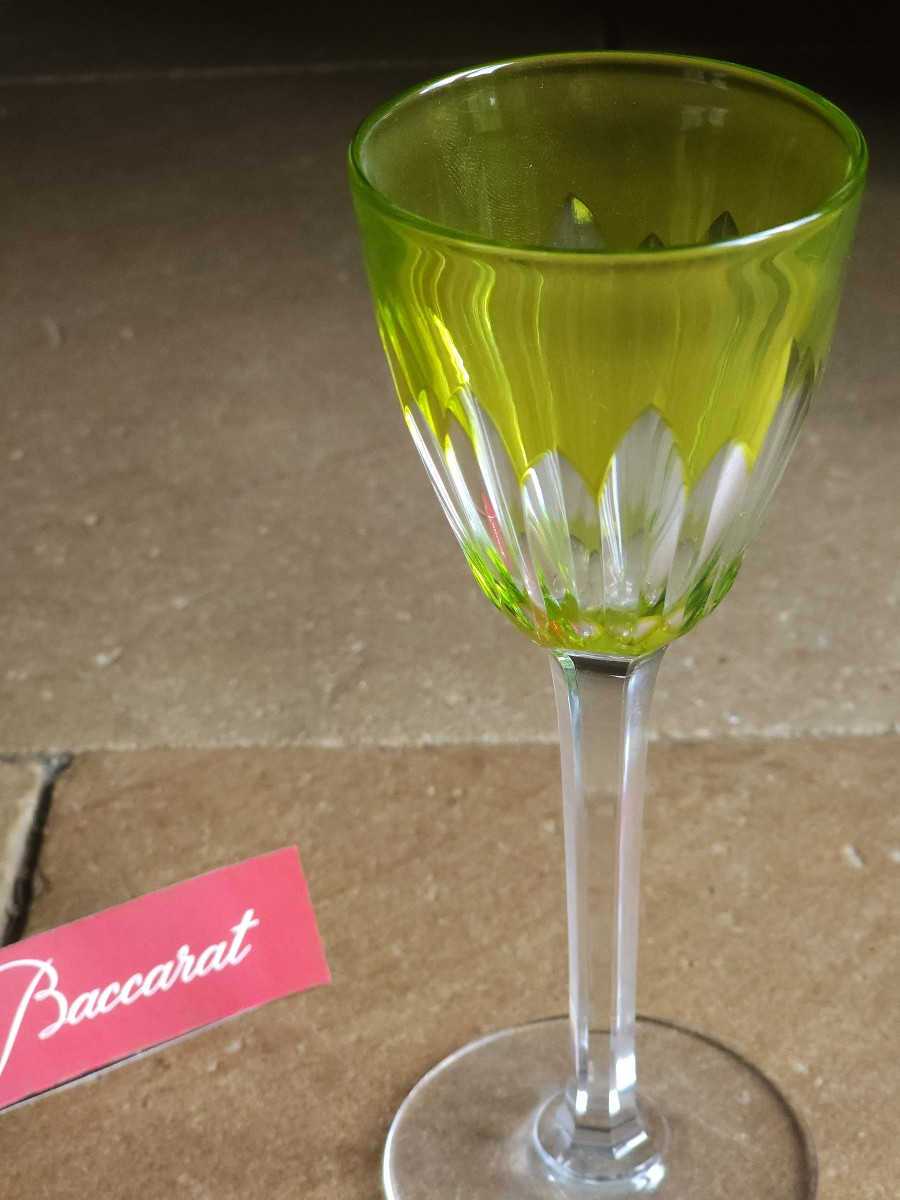 Baccarat grand verre roemer modele cassino 19 cm jaune-photo-3