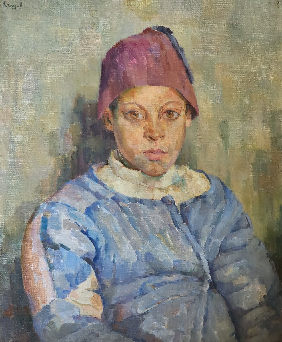 Krugell Lisa Born In Strasbourg Oil Painting Portrait Boy Achim Ibrahimovic -photo-3