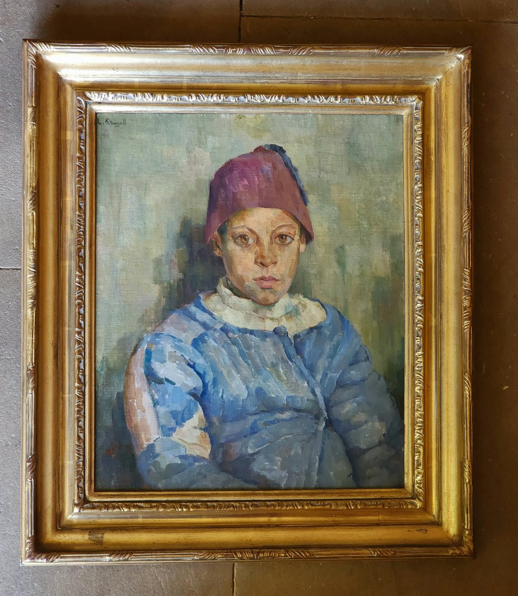 Krugell Lisa Born In Strasbourg Oil Painting Portrait Boy Achim Ibrahimovic -photo-5