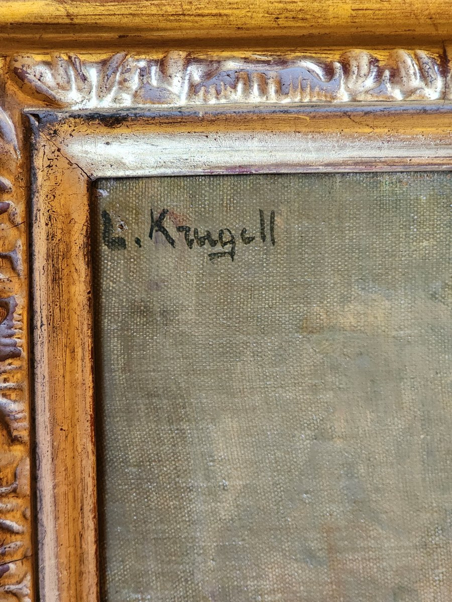 Krugell Lisa Born In Strasbourg Oil Painting Portrait Boy Achim Ibrahimovic -photo-6