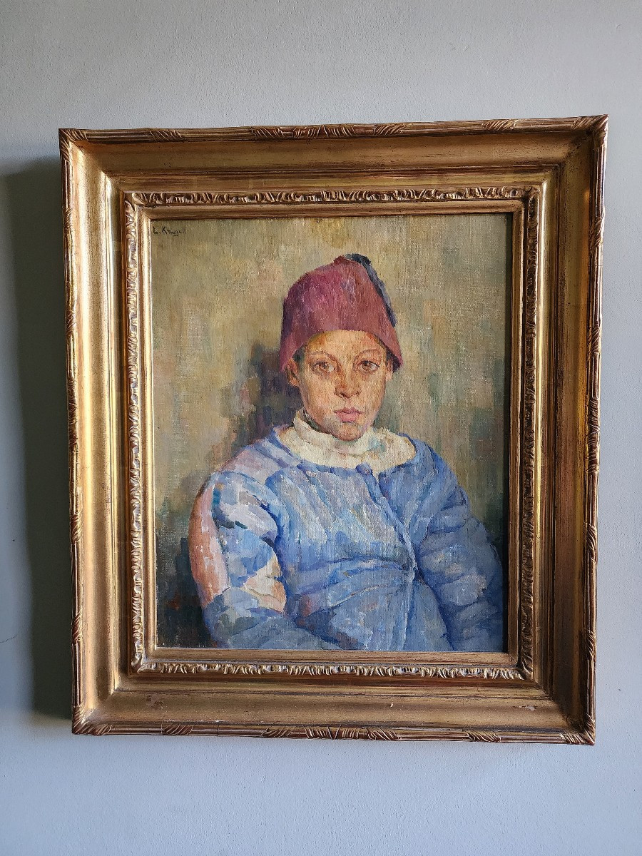 Krugell Lisa Born In Strasbourg Oil Painting Portrait Boy Achim Ibrahimovic 