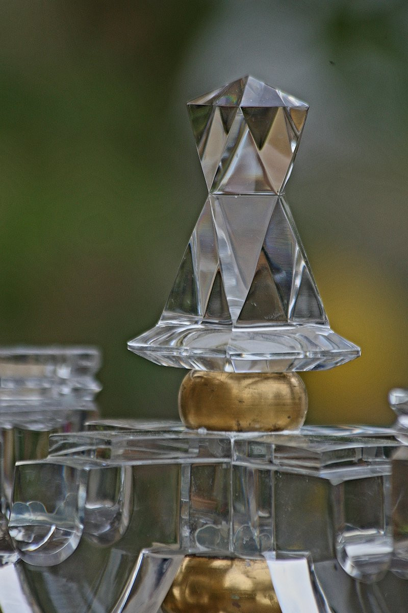 Baccarat Pair Of Candlesticks Stamped Attributed To Georges Chevalier 1947 La Tour Maubourg-photo-8