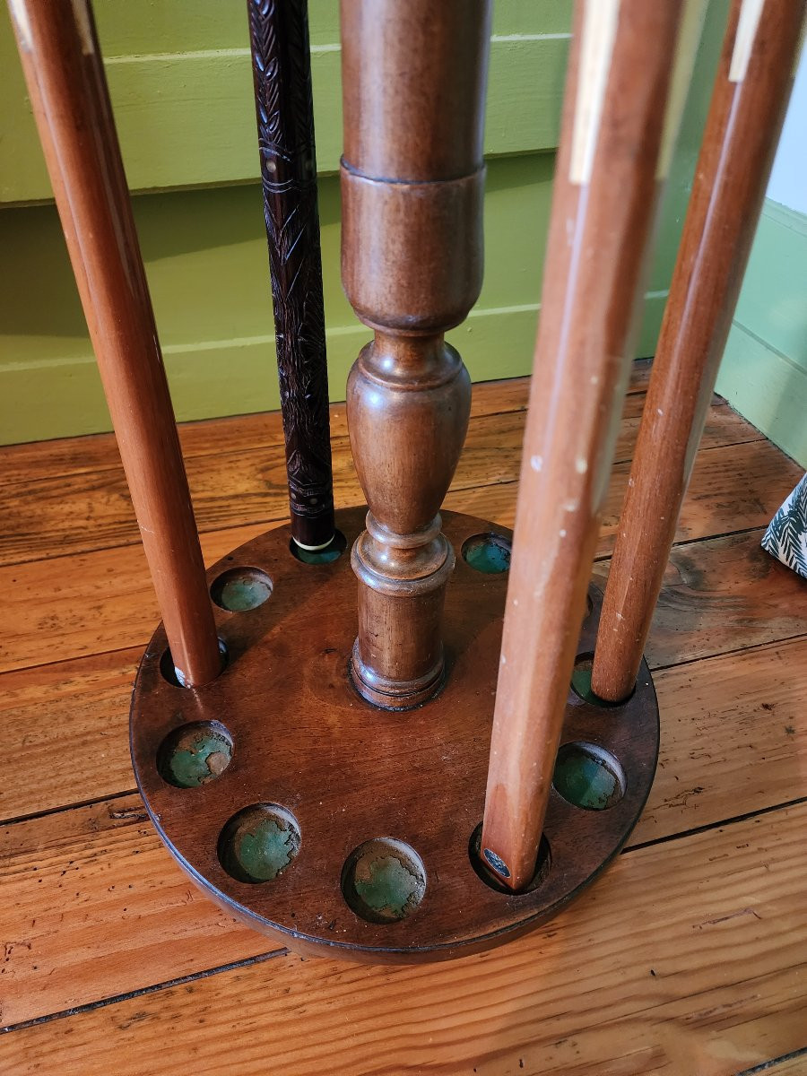 19th/19th Century Mahogany Cue Billiard Table, Antique Game-photo-7
