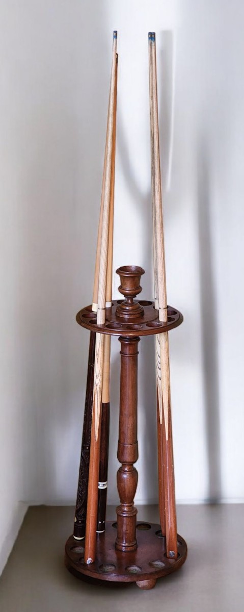 19th/19th Century Mahogany Cue Billiard Table, Antique Game