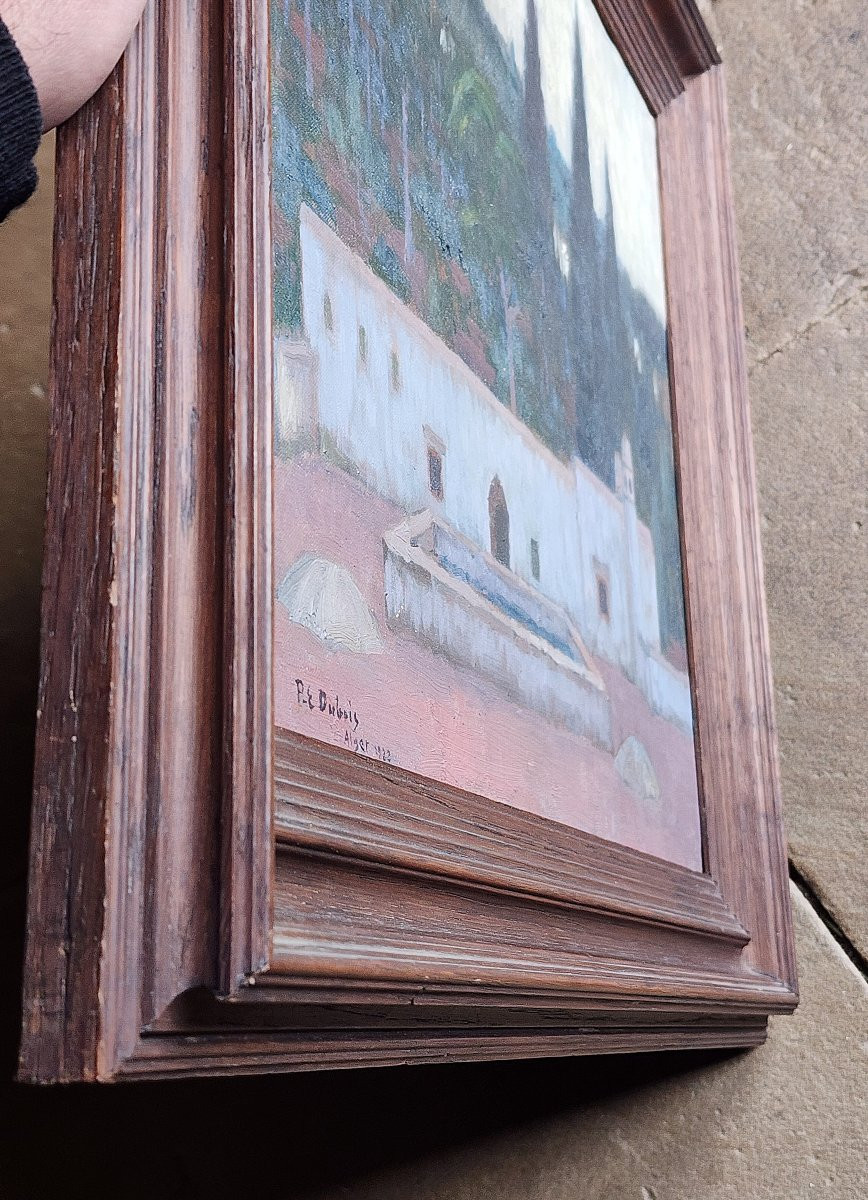 Dubois paul elie ( 1886-1949) ecole d alger terasse villa abd el tif Alger 1922 Orientaliste-photo-1