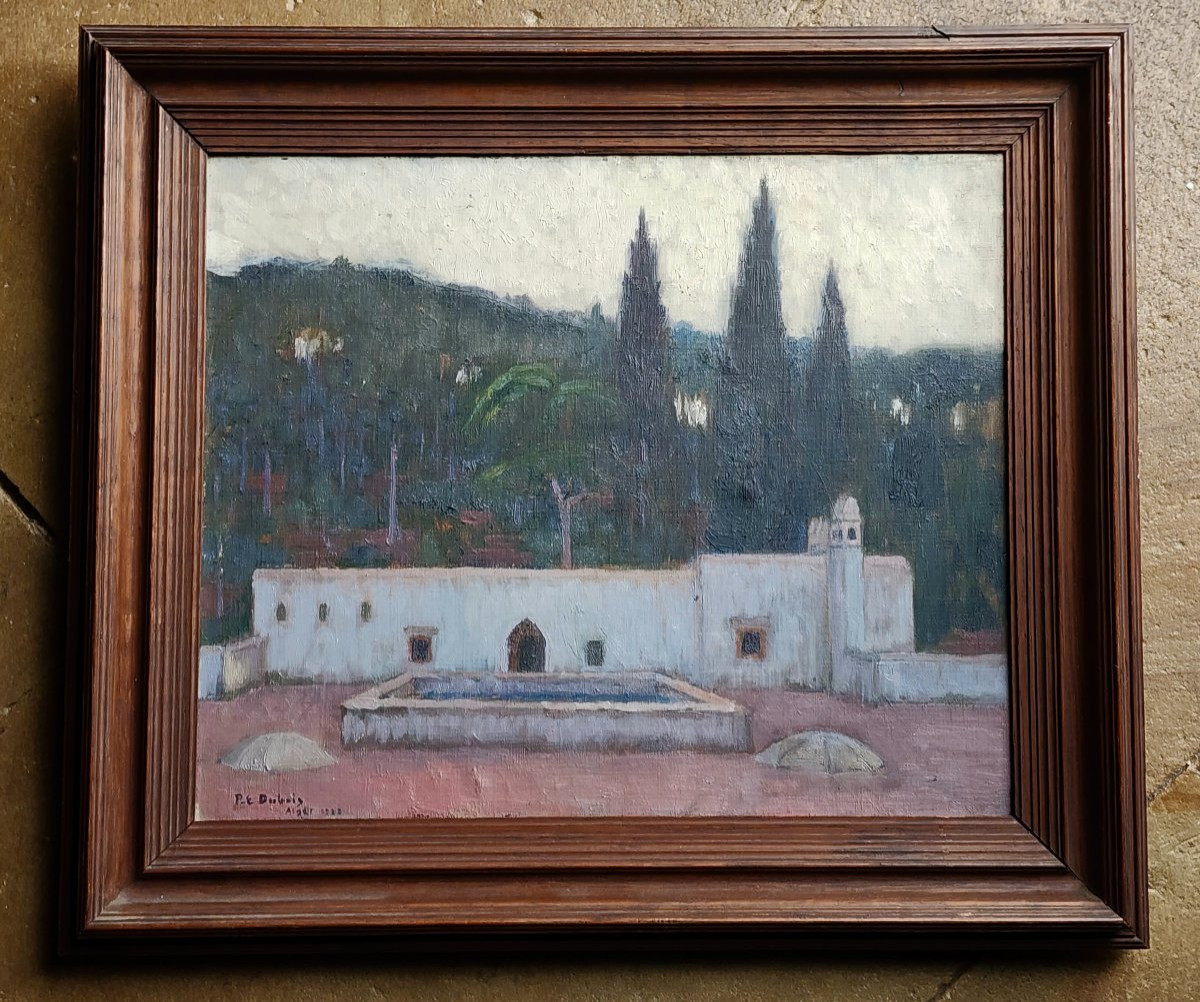 Dubois paul elie ( 1886-1949) ecole d alger terasse villa abd el tif Alger 1922 Orientaliste-photo-2