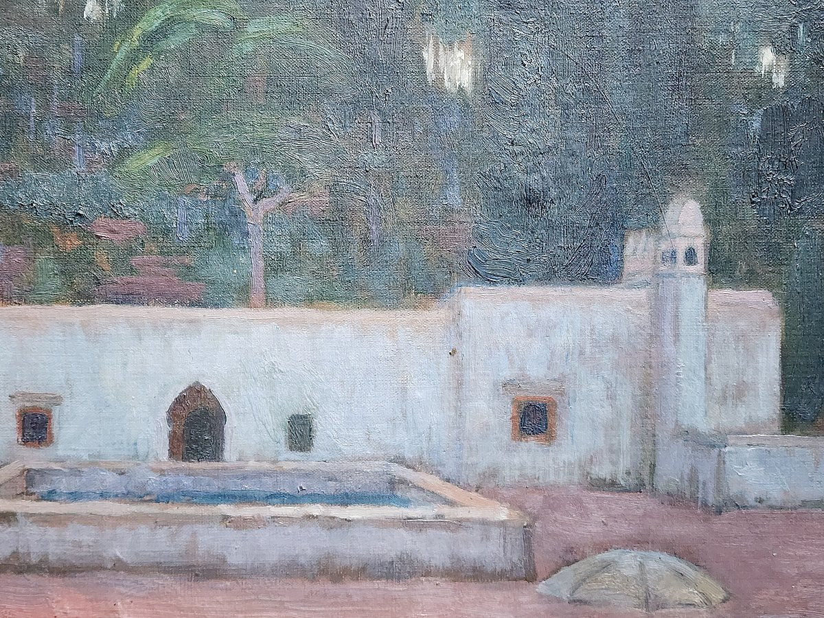 Dubois paul elie ( 1886-1949) ecole d alger terasse villa abd el tif Alger 1922 Orientaliste-photo-4