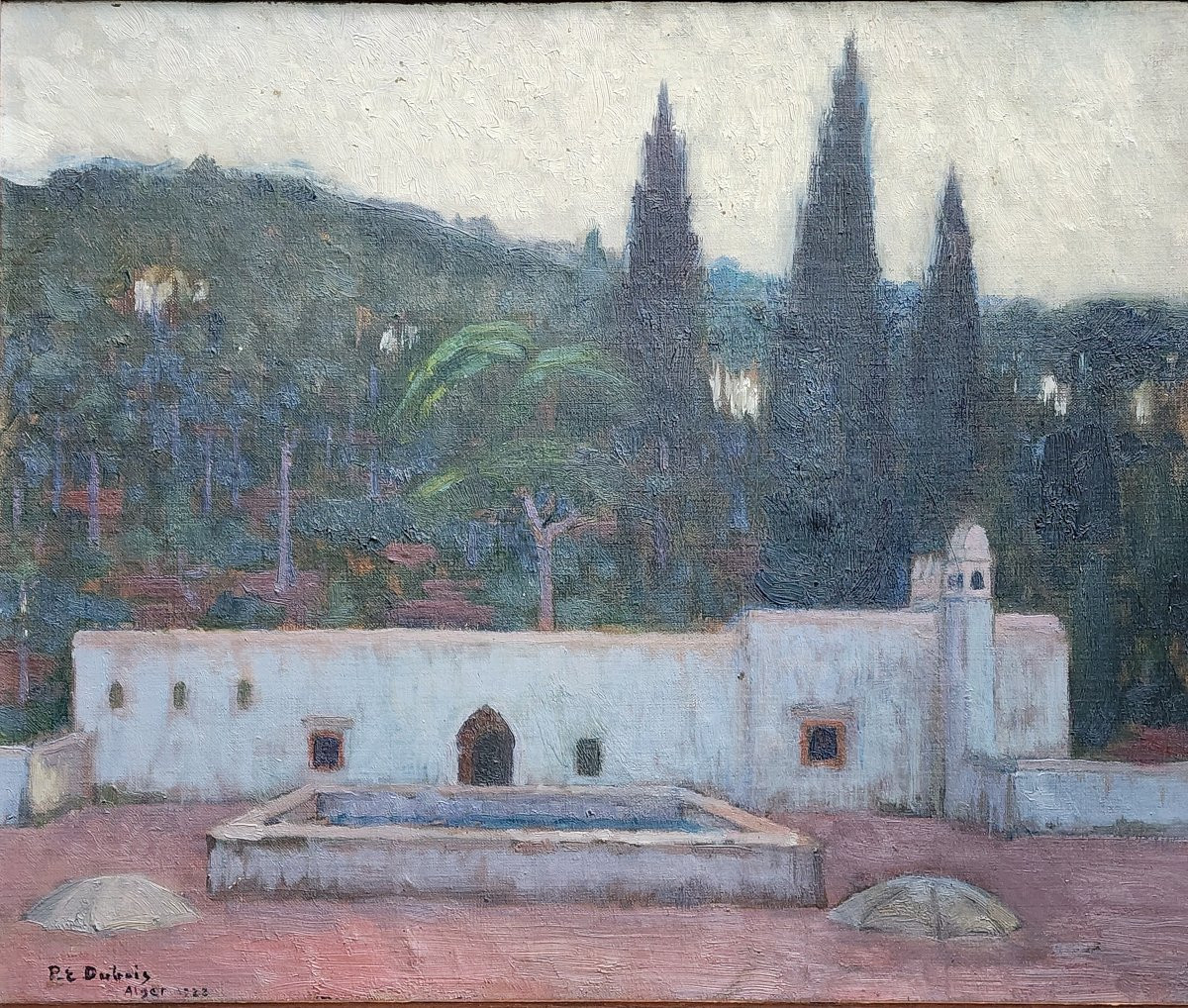 Dubois paul elie ( 1886-1949) ecole d alger terasse villa abd el tif Alger 1922 Orientaliste-photo-5