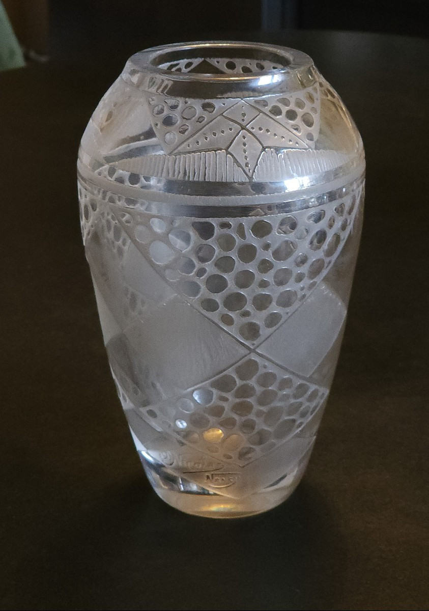Paul Nicolas Nancy Acid-etched Vase, Art Deco, 19.5 Cm