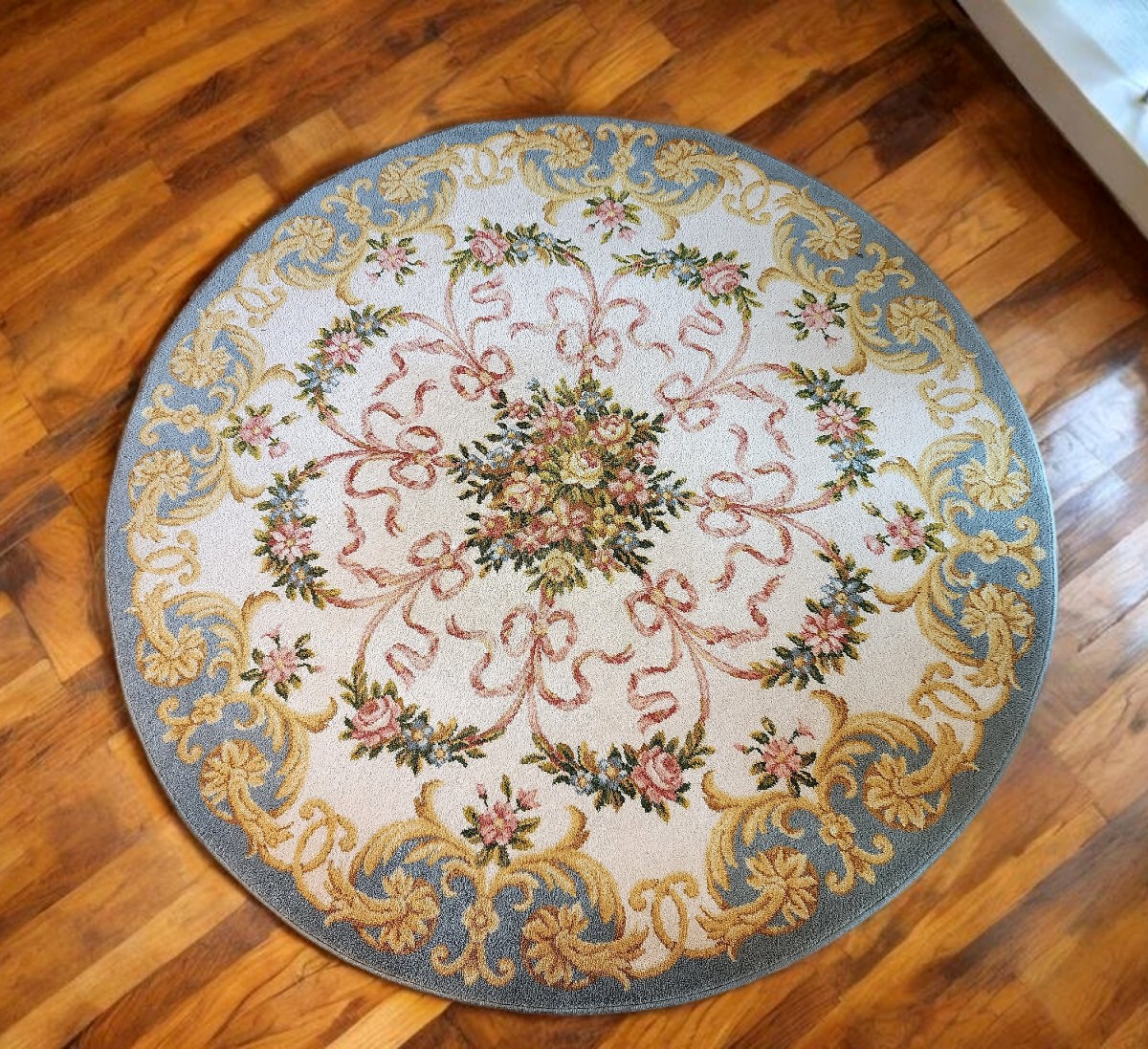 Cronwell Carpets Fontainebleau Velvet Rug, 100% Pure Wool, 225 Cm Diameter, Circa 1960