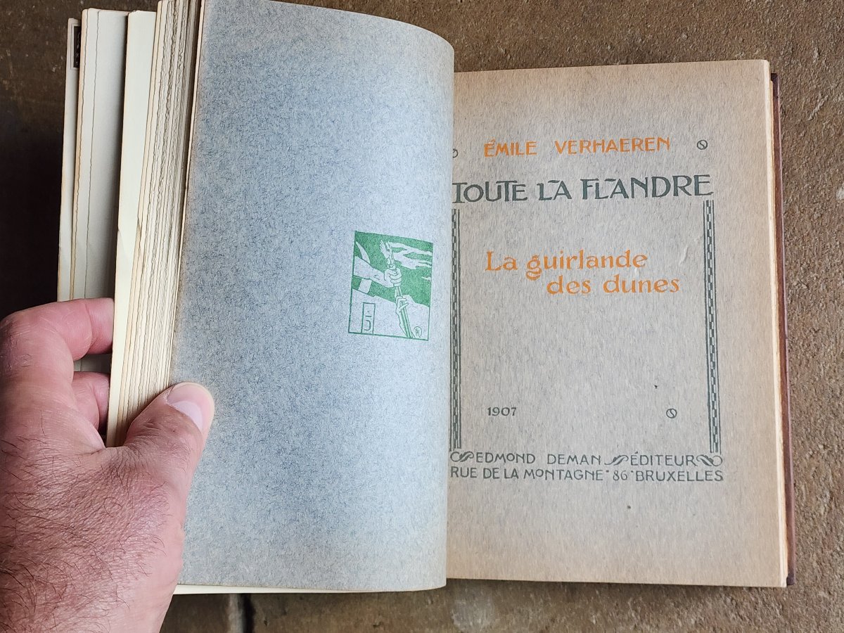 Emile Verhaeren Eo Les Tendresses Premières Toute La Flandre Binding René Kieffer Paris-photo-2
