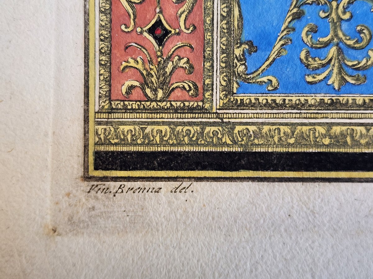Paire d'estampes italiennes vers 1800 par Giovanni Cassini et BRENNA -photo-3
