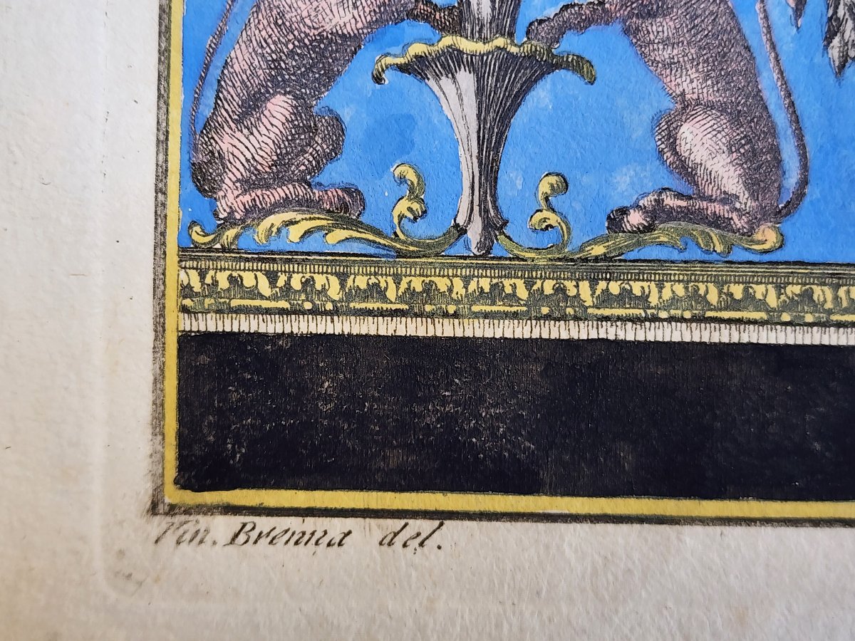 Paire d'estampes italiennes vers 1800 par Giovanni Cassini et BRENNA -photo-4