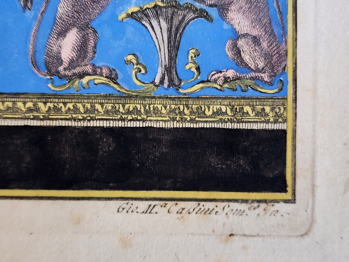Paire d'estampes italiennes vers 1800 par Giovanni Cassini et BRENNA -photo-1