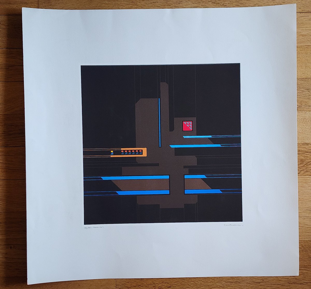 Yves Millecamps Silkscreen Print 42/80 "sérénité" 59 Cm By 59 Cm-photo-1