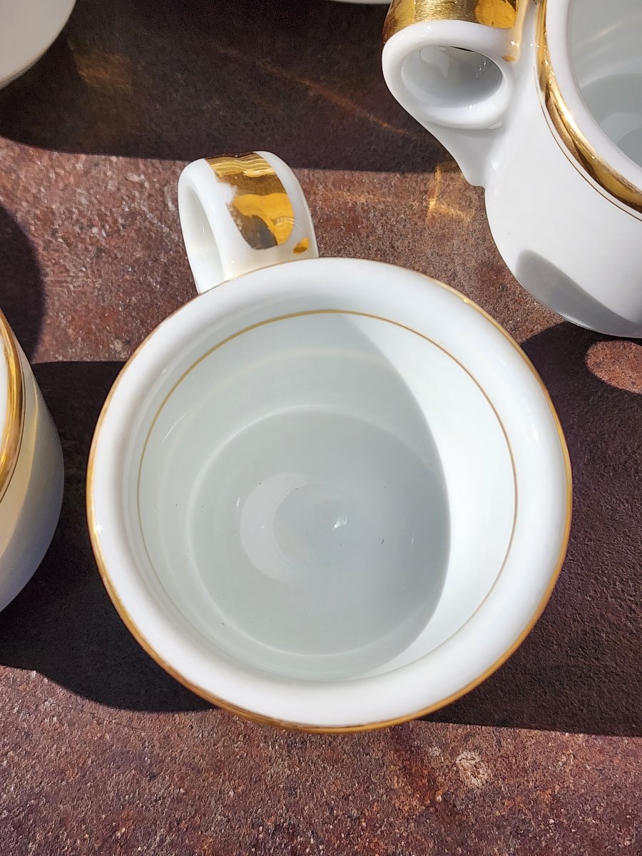 Empire-style Coffee Set From Brulots, Made Of Paris Porcelain, 26-piece Set, 19th Year Of The Napoleonic Era -photo-6