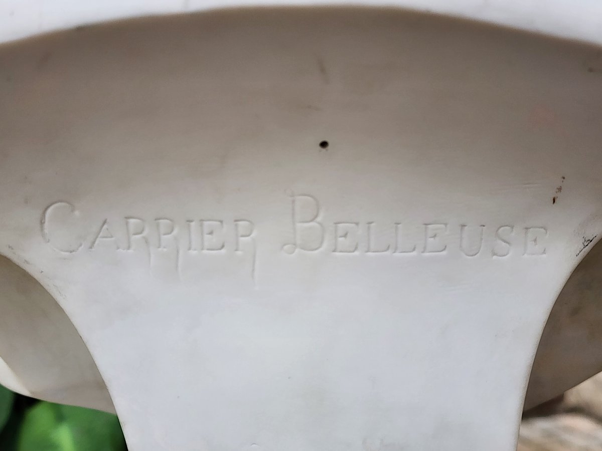Buste du président jules Grevy 1884 par Carrier Belleuse en biscuit SEVRES 19 Eme 43 cm-photo-2