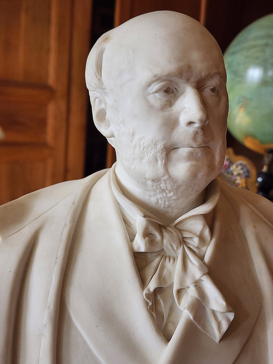 Buste du président jules Grevy 1884 par Carrier Belleuse en biscuit SEVRES 19 Eme 43 cm-photo-4