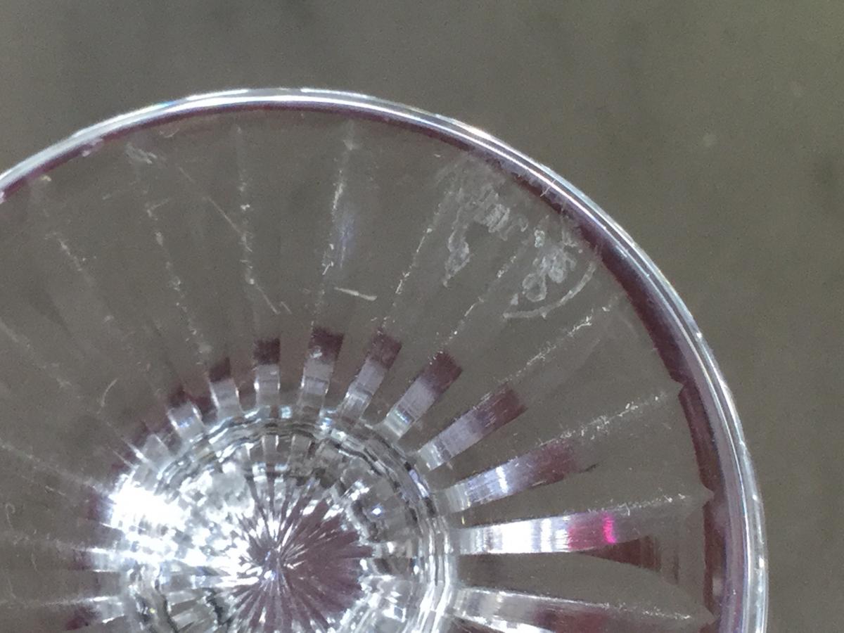 Saint Louis Modele Tommy Serie De 6 Verres à Pied De Couleur à Chartreuse Hauteur 13,4 Cm-photo-3