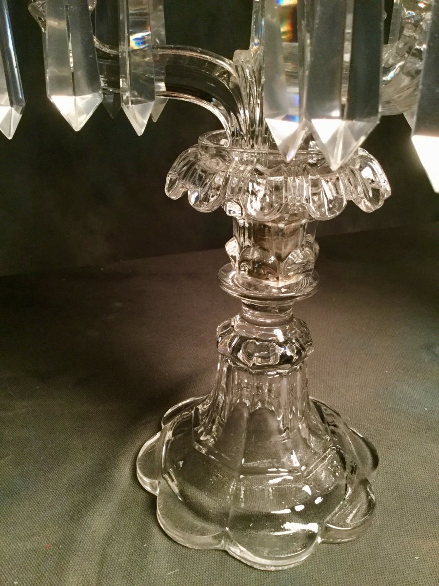 Saint Louis Paire De Candélabres Bougeoirs Girandoles à 4 Lumières Haut  39 -photo-4