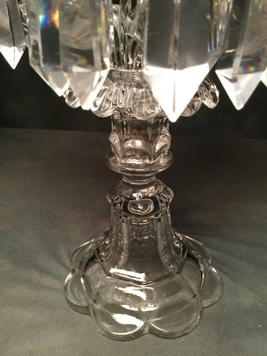 Saint Louis Paire De Candélabres Bougeoirs Girandoles à 4 Lumières Haut  39 -photo-1
