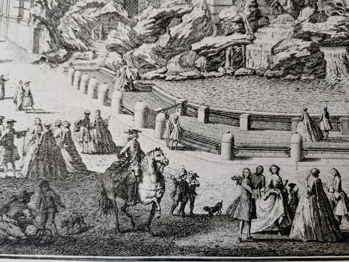 Engraving By Giuseppe Vasi Salvi 1745 Treviso Fountain Rome Veduta Della Fontana Di Trevi Roma-photo-1