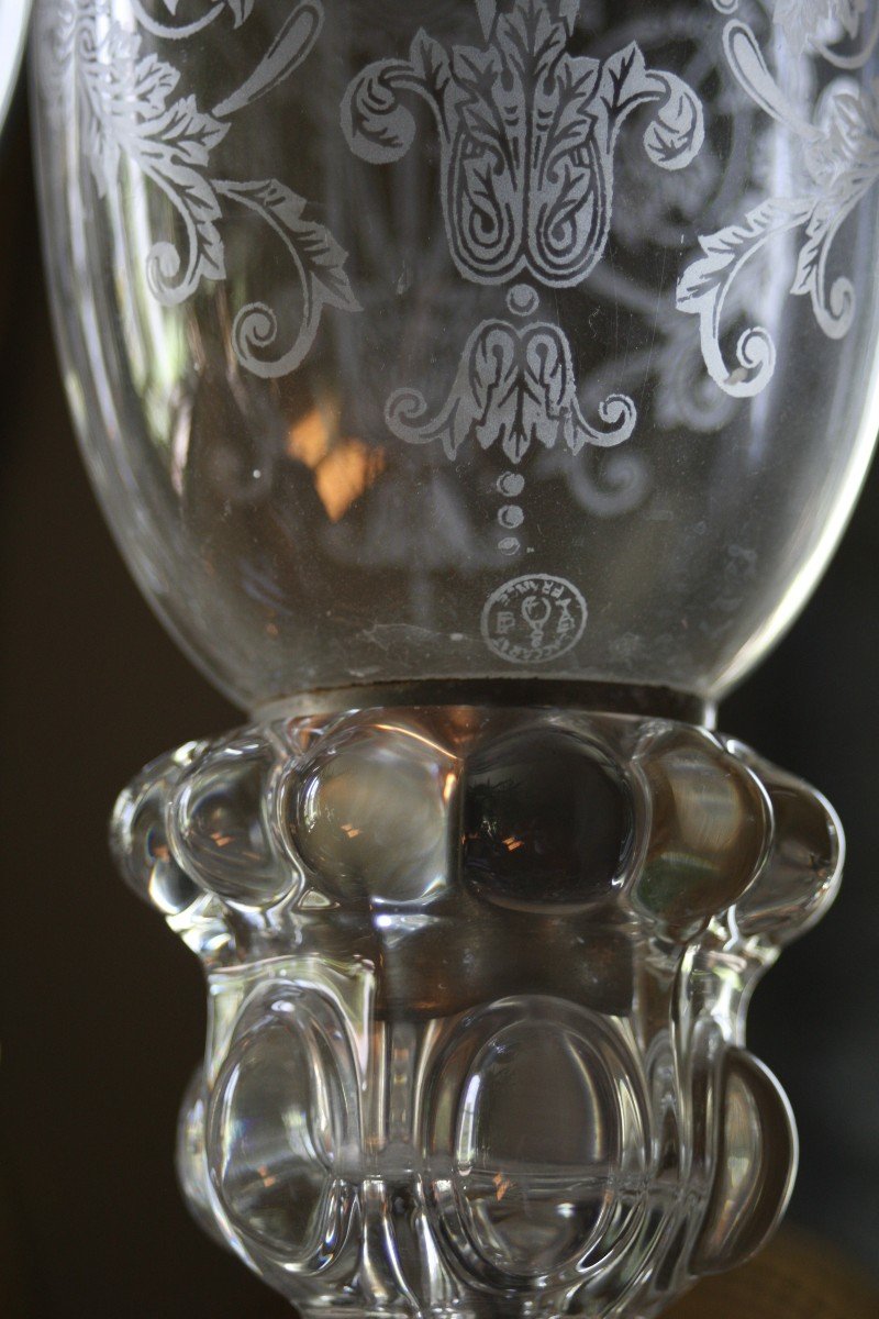 Baccarat Pair Of Candelabra Candlesticks With Tealight A 3 Lights Height 72 Cm Perfect Condition-photo-1