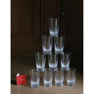 Baccarat 10 haut  verres en cristal de Baccarat a Orangeade ou whisky 13 cm