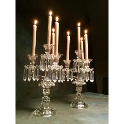 Saint Louis Pair Of Candelabra Candlesticks Candlesticks With 4 Lights Top 39
