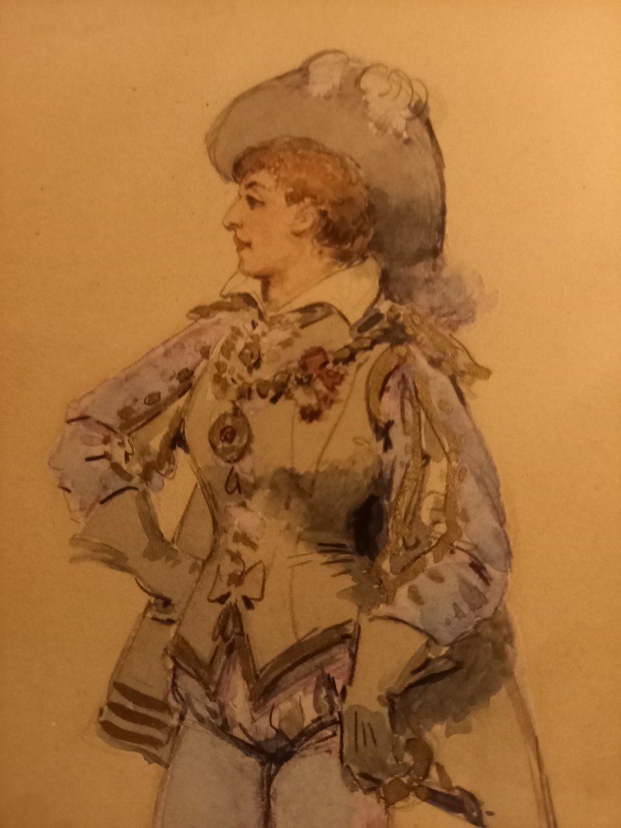An Actress In Louis XIII Costume By Adrien Marie -photo-1