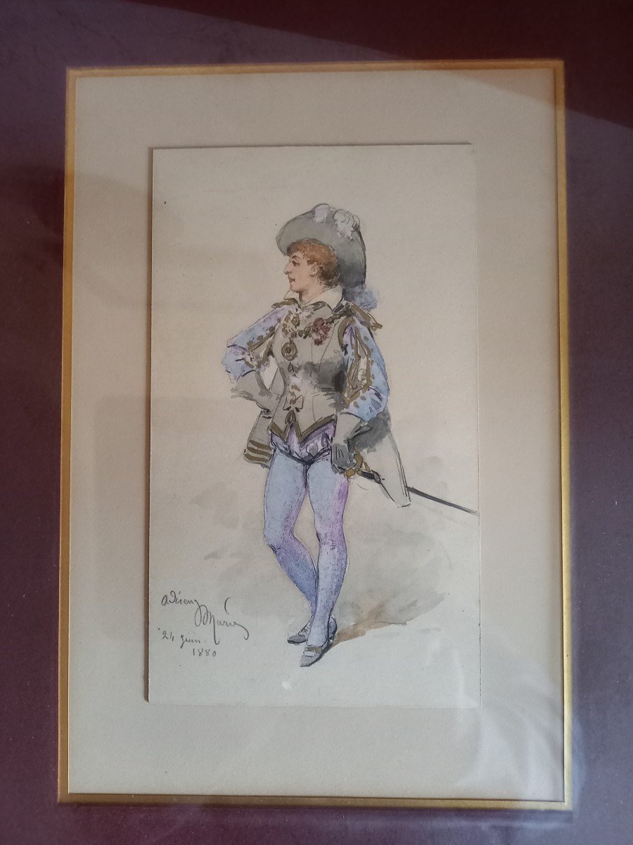 An Actress In Louis XIII Costume By Adrien Marie 